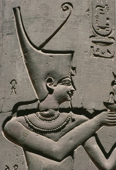 Relief of Pharaoh (detail) by Egyptian